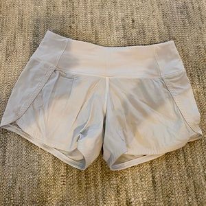 White Lululemon Speed Up Short Size 2